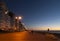 Ostend waterfront Promenade at Night, Belgium