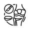 osteotomy surgery hospital line icon vector illustration