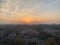 Ostrava city view and sunset
