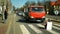 OSTRAVA, CZECH REPUBLIC, APRIL 16, 2021: Extinction rebellion protest blocking block route way obstruct road where cars