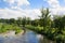 Ostravice river, Komenskeho sady Komensky Gardens , Ostrava, Czech Republic / Czechia, Europe