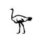 Ostrich silhouette. ostrich logo