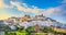 Ostuni white town skyline at sunset, Brindisi, Apulia, Italy