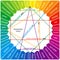 Oswald`s Circle. Names of colors in the color wheel. Harmony of color contrasts and combination. Vector