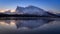 Otertinden mountain at Lyngen fjord in Northern Norway