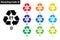 OTHER plastic recycling code icon set. Mobius Strip plastic recycling code symbol icon 07 O.