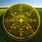 Otherworldly Crop Circle with Futuristic Twist