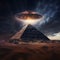 Otherworldly Encounter: UFO Hovers Mystically Above Giza\\\'s Pyramid