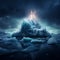 Otherworldly Fantastical Iceberg in Arctic Sea