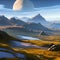 An otherworldly landscape of alien planets, with strange creatures and exotic landscapes5, Generative AI