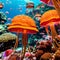 An otherworldly underwater scene with floating jellyfish, vibrant coral reefs, and enchanting bioluminescent creatures4, Generat