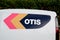 Otis panel Van logo brand and text sign Elevator Company