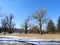 Otisco Lake Park bare trees FingerLakes in winter