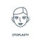 Otoplasty icon from plastic surgery collection. Simple line element Otoplasty symbol for templates, web design and