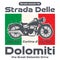 Otorcycle poster with road name - Strada Delle Dolomiti, Italy