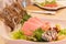 Otoro sashimi (Maguro) and shin samma sashimi