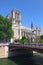 Otre Dame Cathedral or Notre-Dame de Paris-Catholic church in the center of Paris, one of the symbols of the Paris