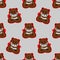 Otter angry, face mad, animals indignant,beaver resentful irate cartoon, wrath, annoyed,wroth brown pet cute seamless pattern,