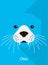 Otter face flat icon design, vector illustration