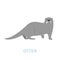 Otter flat icon. Colored element sign from wild animals collection. Flat Otter icon sign for web design, infographics