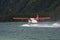 Otter Float plane taxiing at Muncho Lake, northern British Columbia
