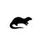 Otter icon isolated on white background