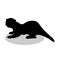 Otter mammal black silhouette animal