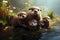Otter and Pups