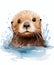 The otter resembling a ballet dancer in its fluid movements, Generative AI