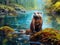 Otter\\\'s Serenade: Harmonious Playfulness in Nature\\\'s Water Symphony