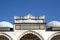 Ottoman architecture mosque domes with blue sky