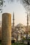 A Ottoman Gravestone And Eyup Sultan Mosque At Eyup, Istanbul