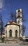 Ottoman tomb and Church of St. Antun â€“ clock tower (Sahat kula) in Bihac. Bosnia and Herzegovina