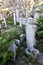 Ottoman tombstones inside the castle of Chios Island, Greece