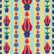 Ottoman tulip stripe seamless pattern