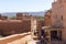 Ouarzazate, Morocco - March 11 2020 : Street view with buildings at ouarzazate town in Morocco