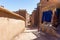 Ouarzazate, Morocco - March 11 2020 : Street view with buildings at ouarzazate town in Morocco