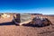 Ouarzazate, Morocco - October 07, 2013. Film stage set of movie Hills have eyes - Gas Haven