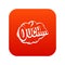Ouch, speech cloud icon digital red