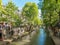 Oudegracht canal in Utrecht, Netherlands
