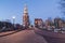 Oudeschans Canal and Montelbaanstoren Tower in Amsterdam