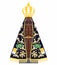 Our Lady Aparecida without outline