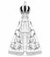 Our Lady Aparecida outline only