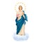 Our Lady of immaculate conception Virgin Mary catholic illustration