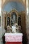 Our Lady of Lourdes altar in Church of Saint Roch in Kratecko, Croatia