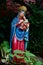 Our lady of perpetual help statue virgin Mary with Child Jesus in the church, Thailand. selective focus.