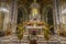 Our Lady\\\'s statue and Baby Jesus of Nazareth with two angels on the altar of the Sanctuary of Our