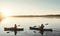 Our relationship started on the water. a young couple kayaking on a lake outdoors.