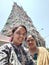 Our selfi infront of an ancient temple `Kapaleeswarar Temple` in Madras India.