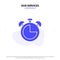 Our Services Alarm, Clock, Education, Timer Solid Glyph Icon Web card Template